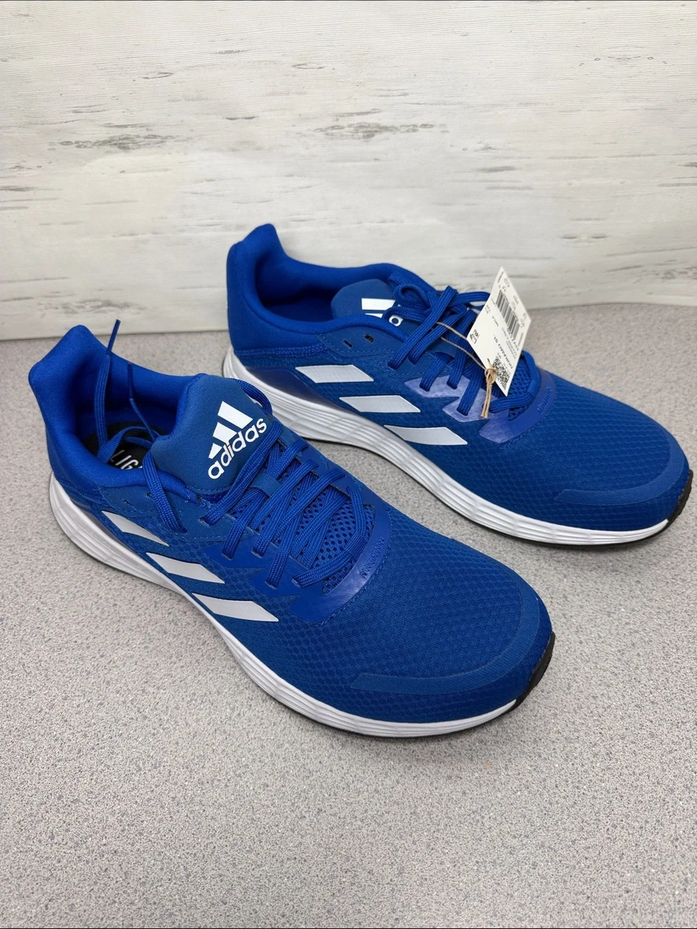 adidas Royal Blue Athletic Running Shoes with White Stripes